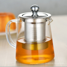 Glass Teapot with Stainless Steel Infuser and Lid,26oz/750ml Borosilicate Ultralight High Heat Resistance Teapots for Flower Tea
